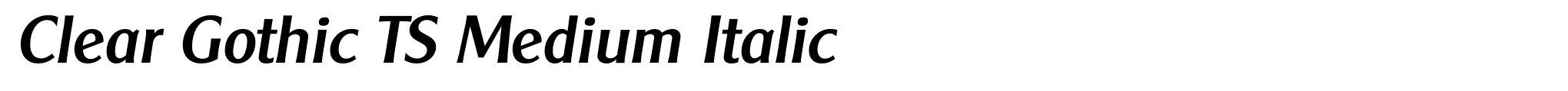 Clear Gothic TS Medium Italic image
